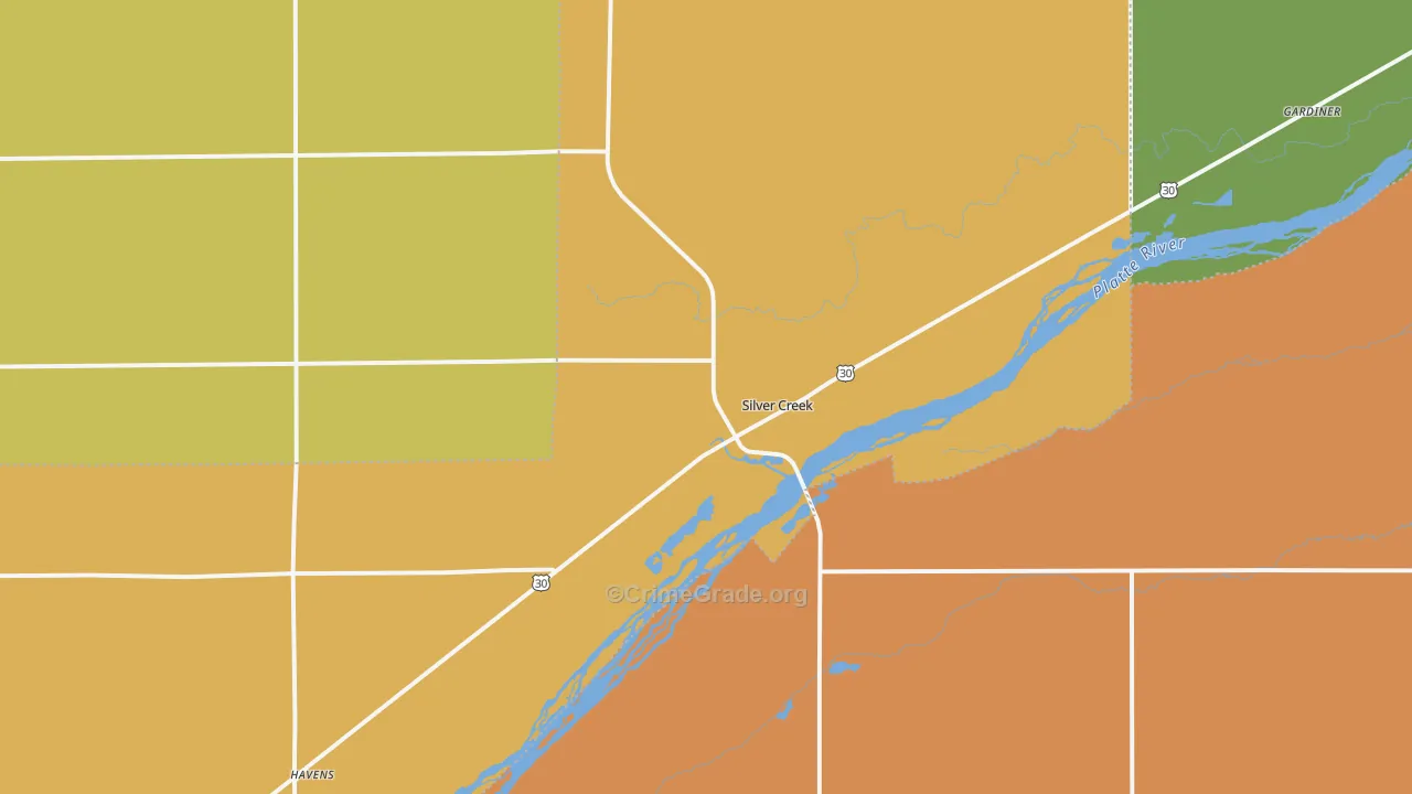 Silver Creek, NE Map of Murder Rates