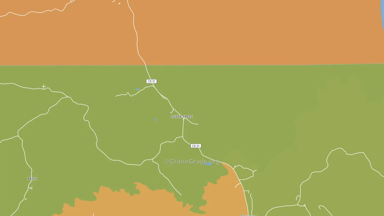 Silver Cross, AL Map of Murder Rates