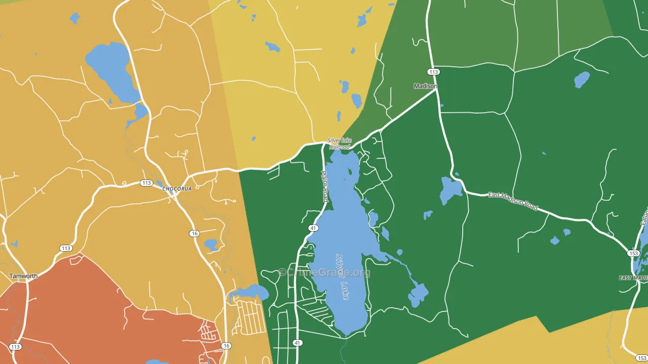 Silver Lake, NH Map of Murder Rates