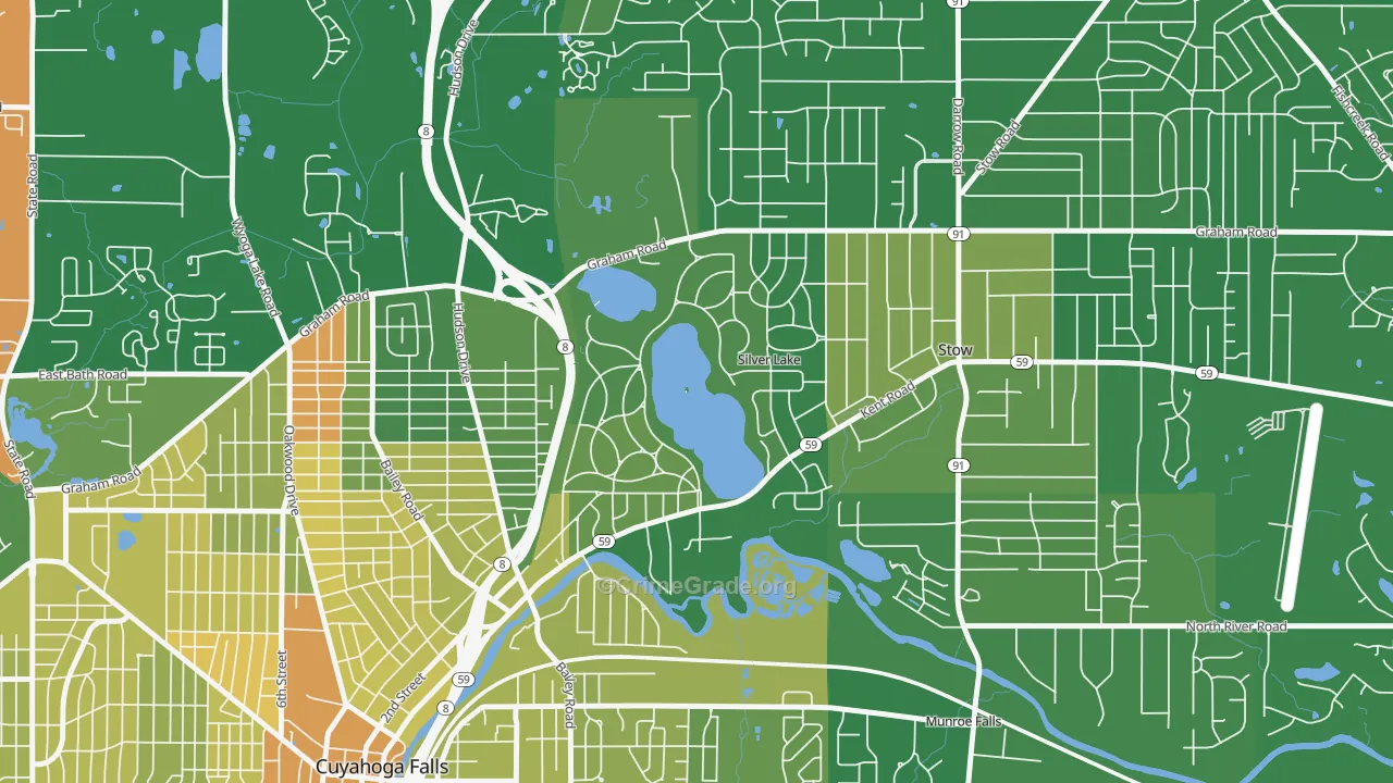 Silver Lake, OH Map of Murder Rates