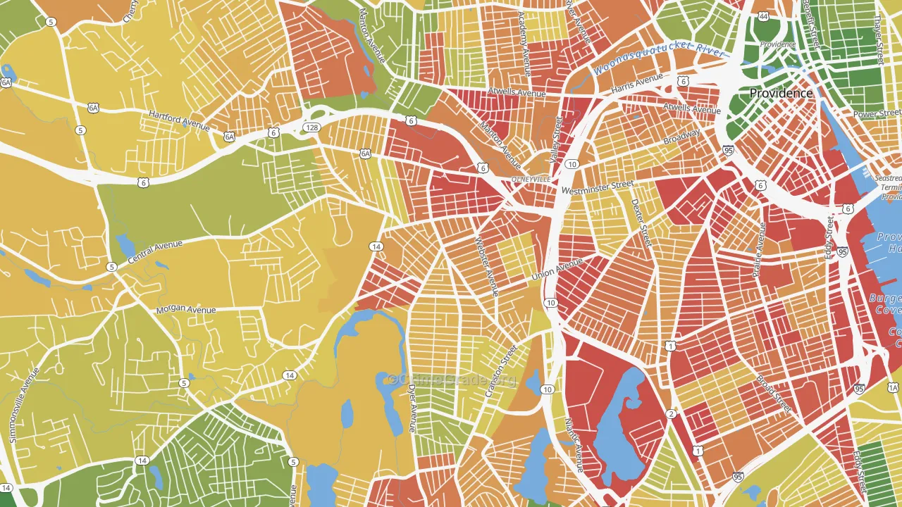 Silver Lake, Providence, RI Map of Murder Rates