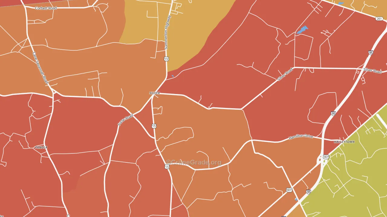 Silver, SC Map of Murder Rates
