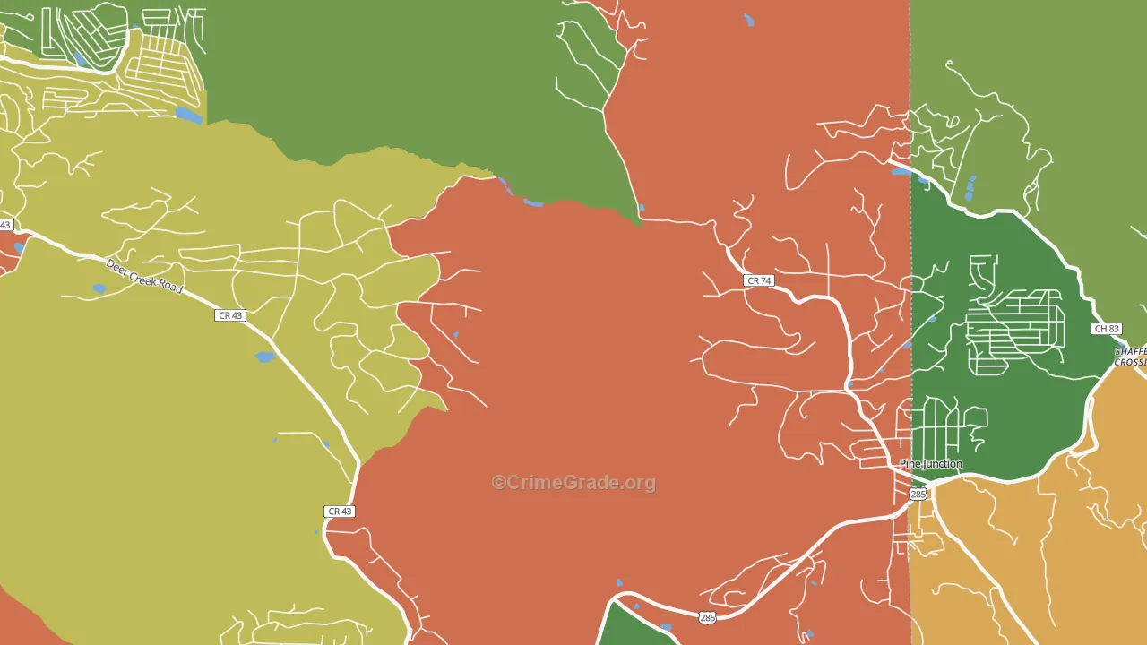 Silver Springs, CO Map of Murder Rates