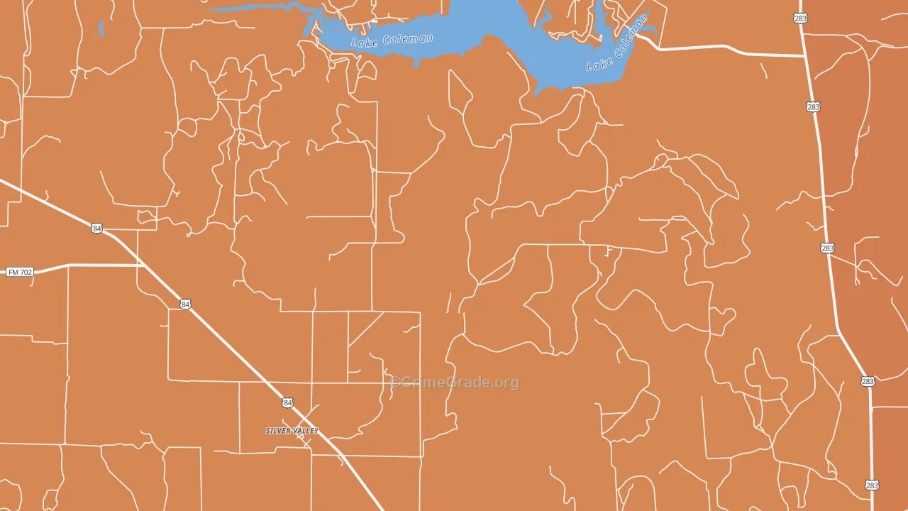 Silver Valley, TX Map of Murder Rates