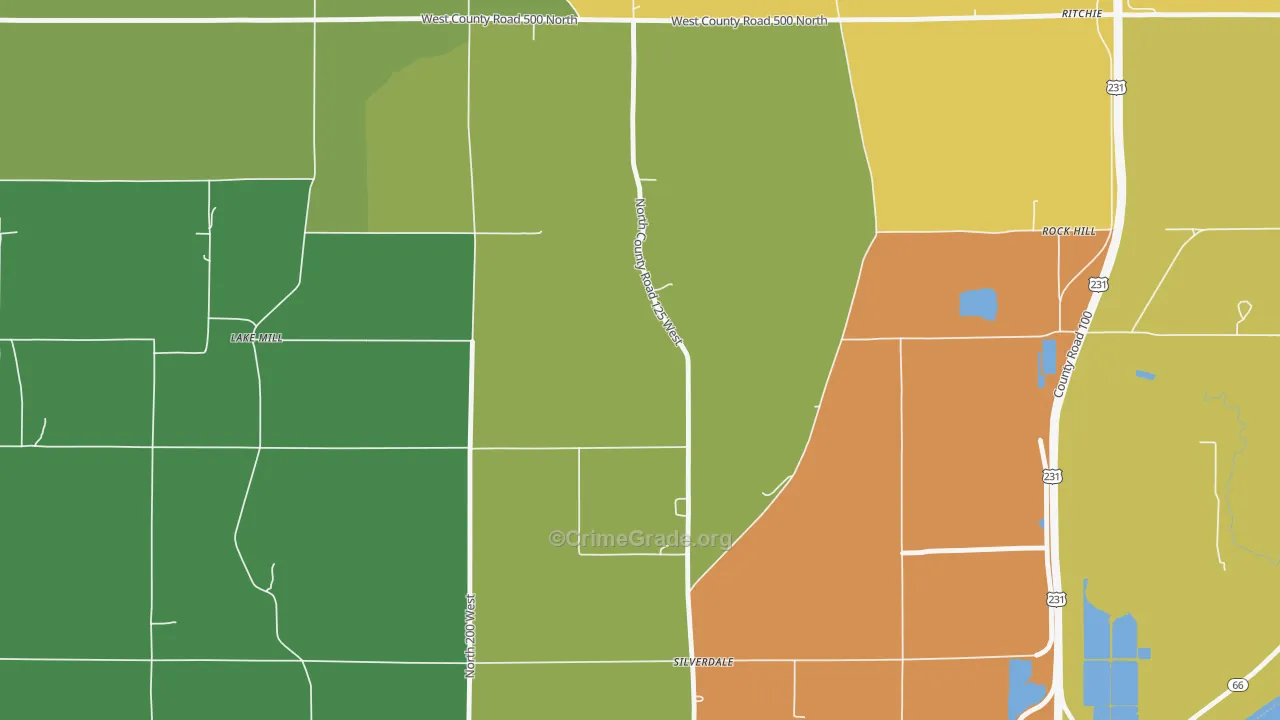 Silverdale, IN Map of Murder Rates
