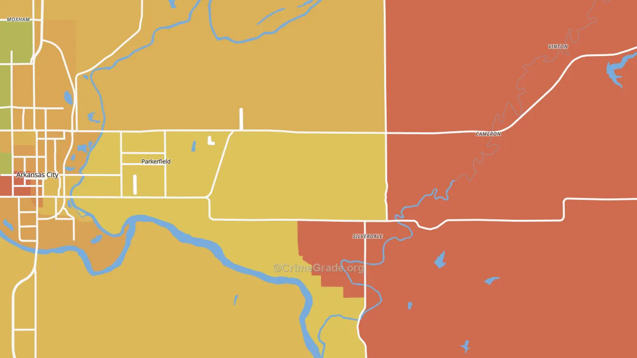 Silverdale, KS Map of Murder Rates