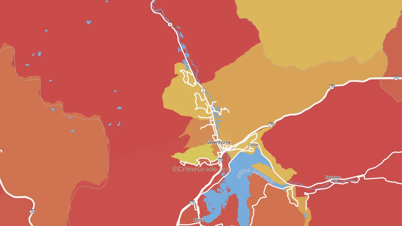 Silverthorne, CO Map of Murder Rates