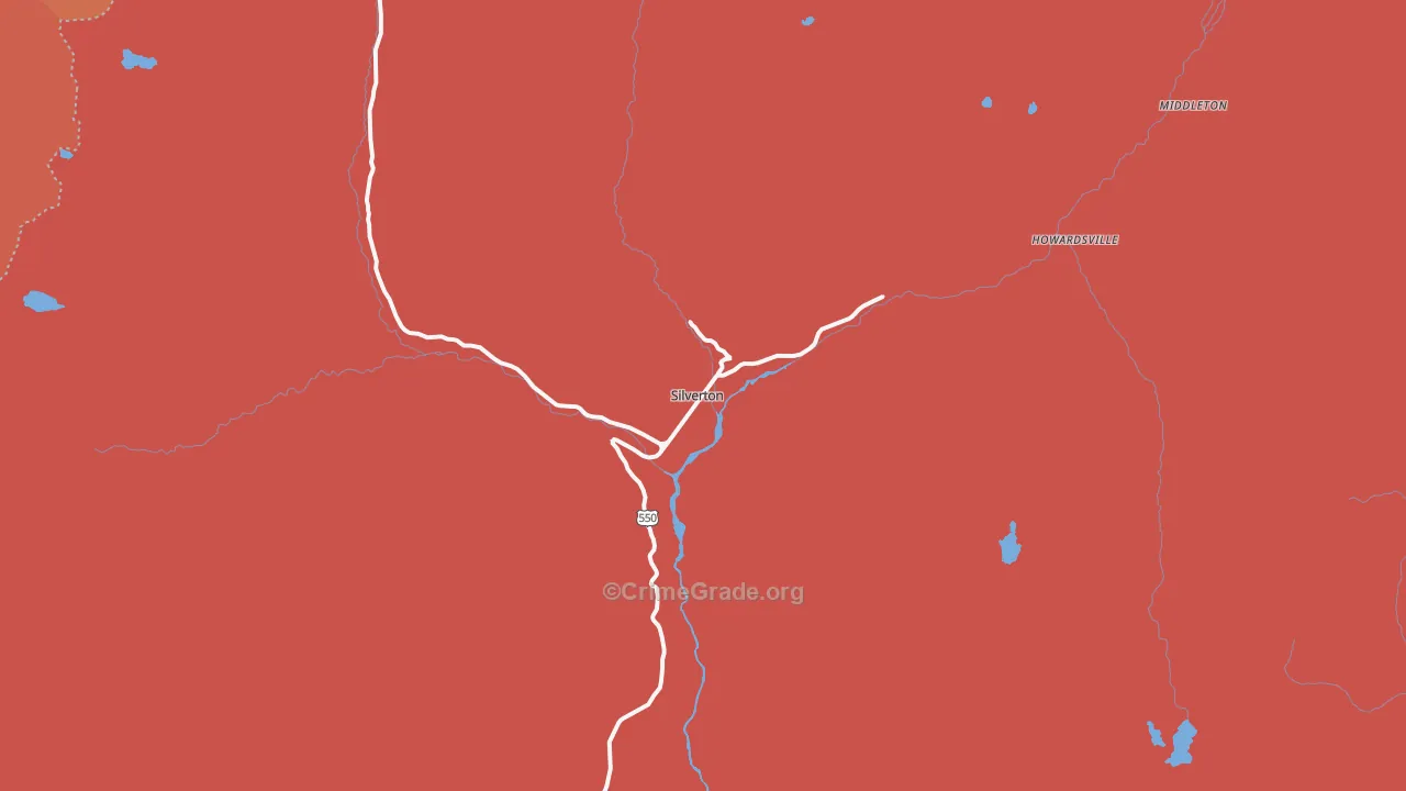 Silverton, CO Map of Murder Rates