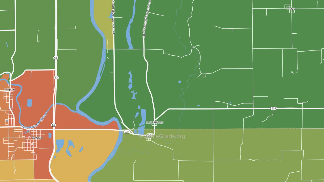 Silverwood, IN Map of Murder Rates