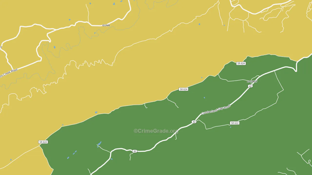 Simmonsville, VA Map of Murder Rates