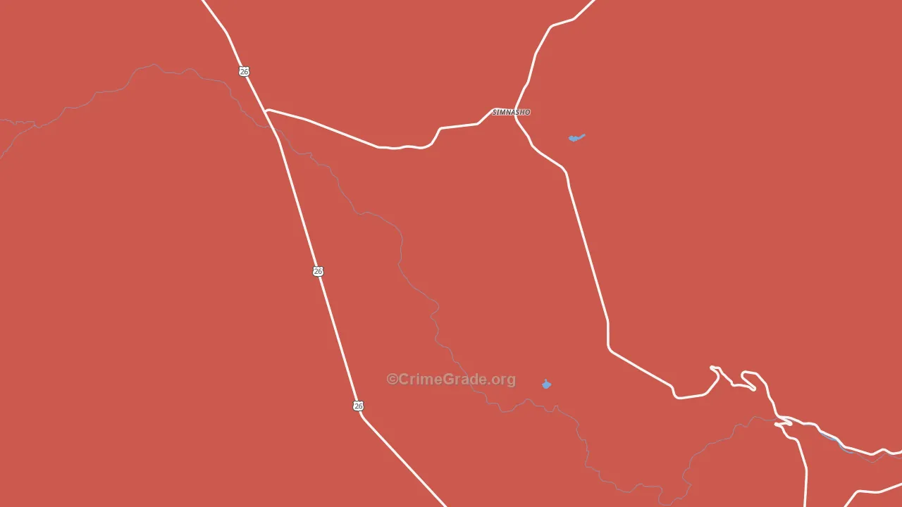 Simnasho, OR Map of Murder Rates