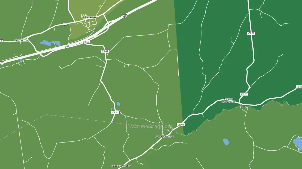 Simpsonville, NY Map of Murder Rates