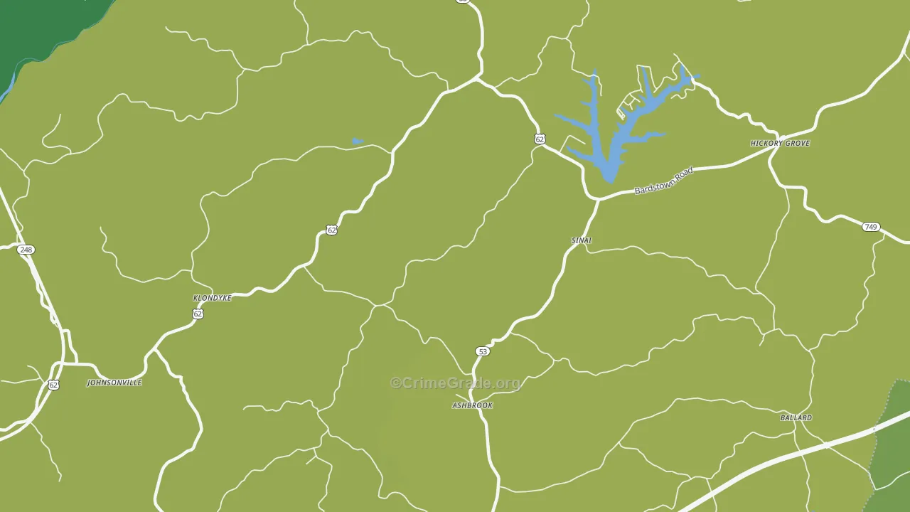 Sinai, KY Map of Murder Rates