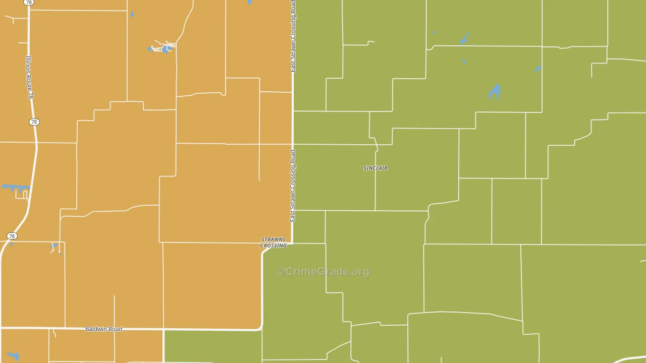 Sinclair, IL Map of Murder Rates