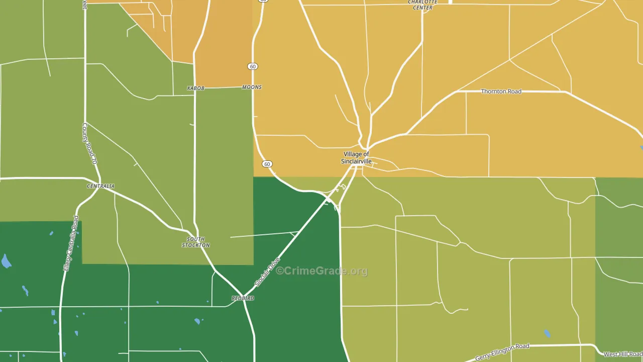 Sinclairville, NY Map of Murder Rates