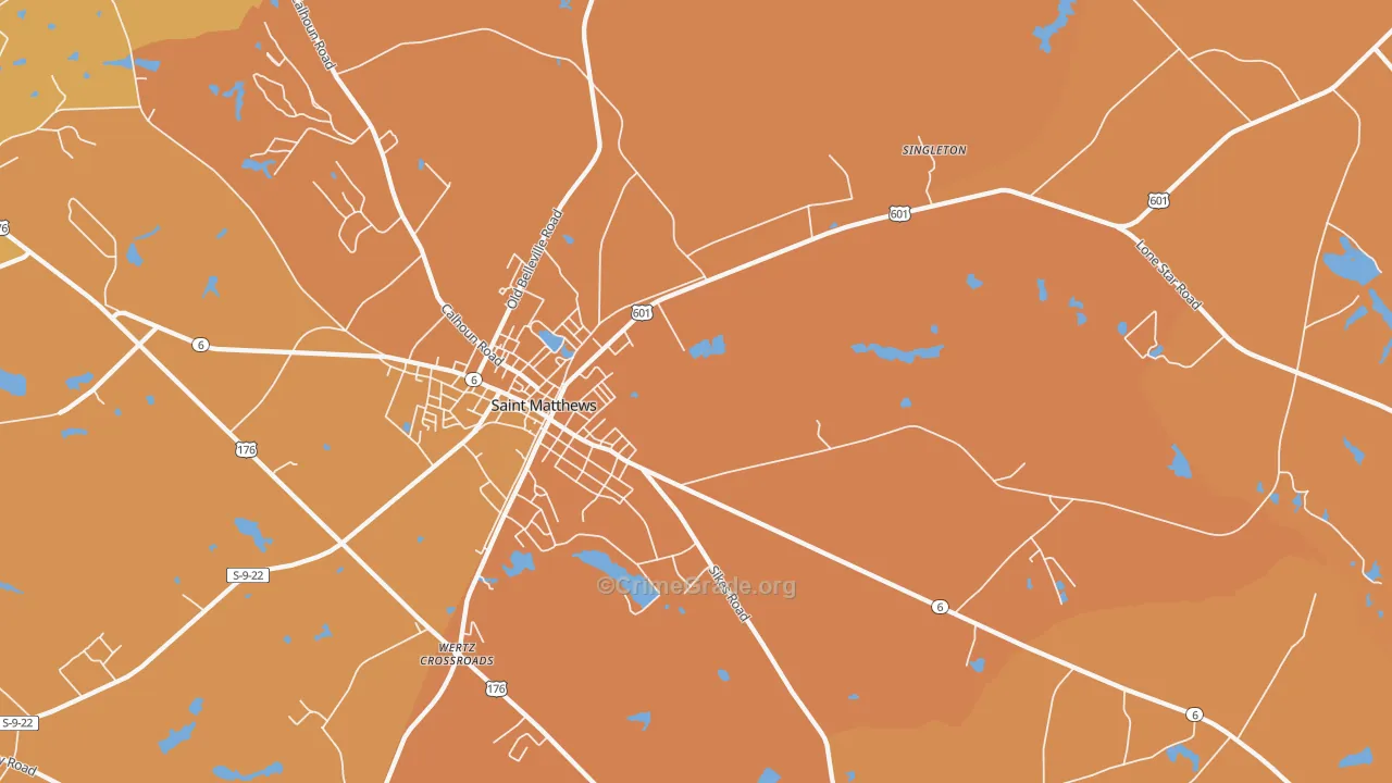 Singleton, SC Map of Murder Rates