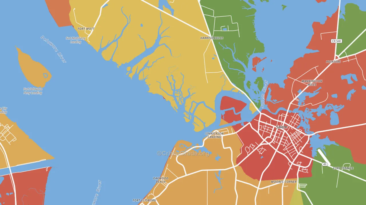 Sinnickson Landing, NJ Map of Murder Rates