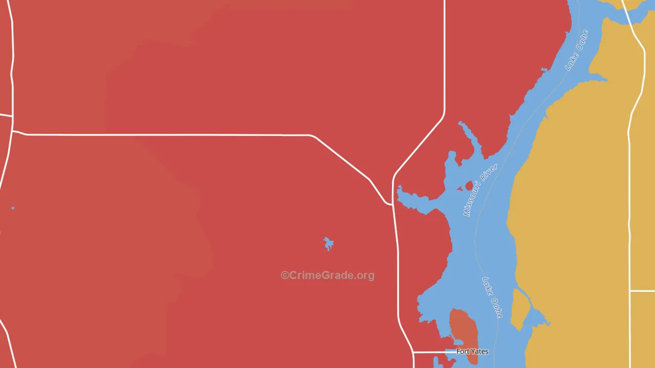 Sioux County, ND Map of Murder Rates