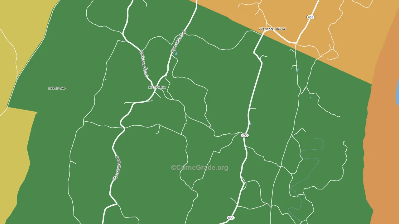 Sipes Mill, PA Map of Murder Rates
