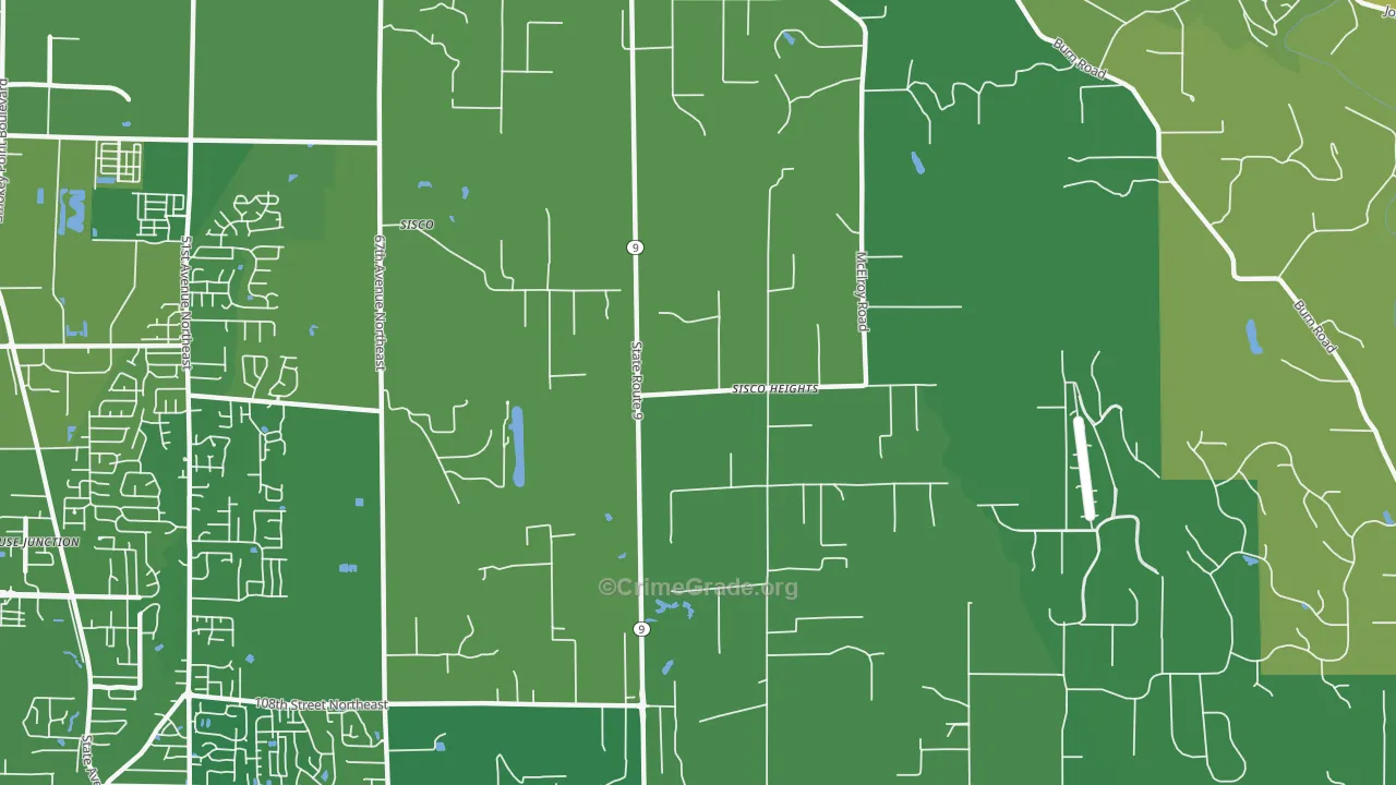 Sisco Heights, WA Map of Murder Rates
