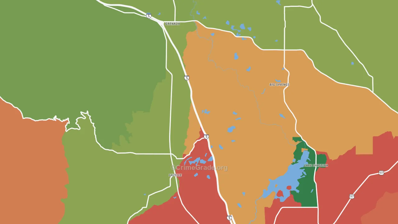Siskiyou County, CA Map of Murder Rates