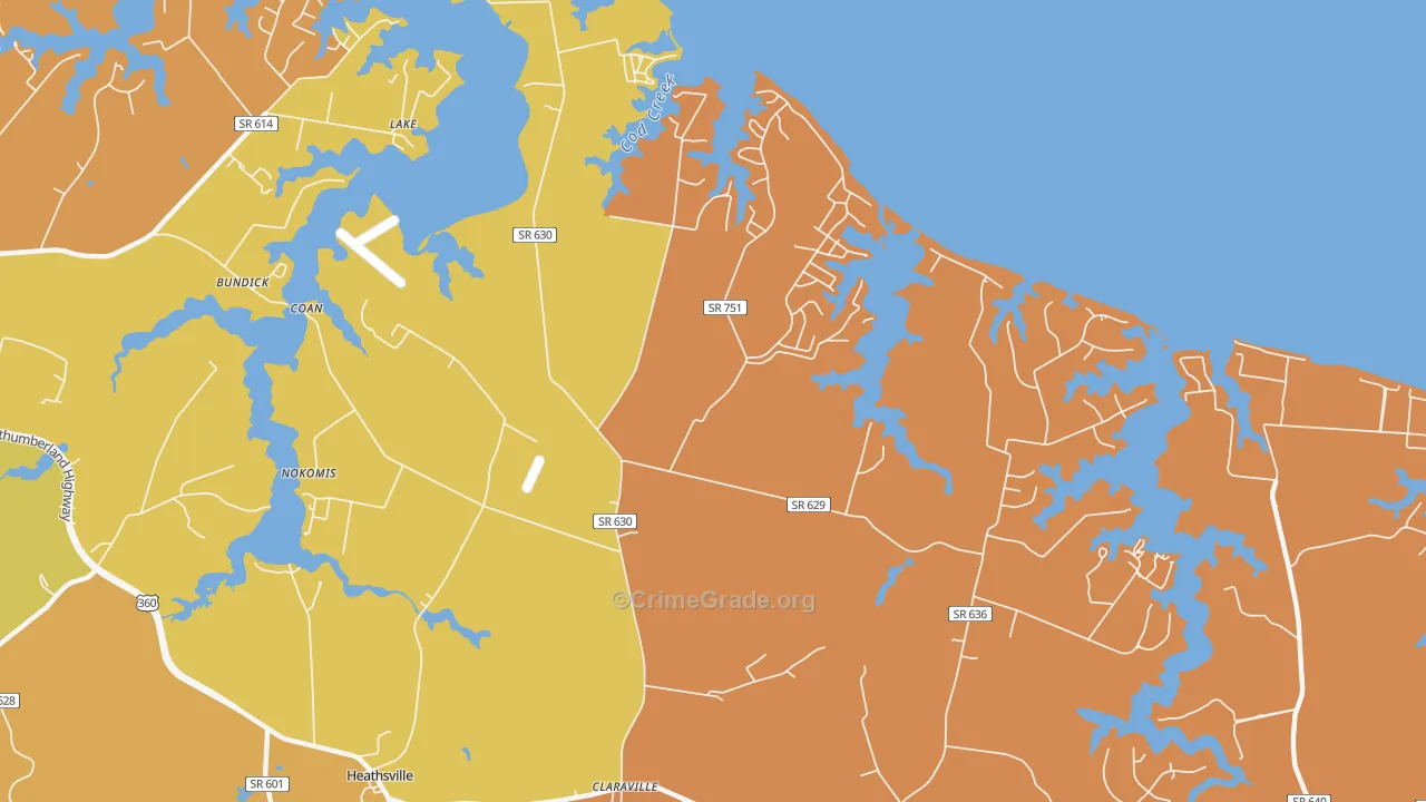 Sissons Corner, VA Map of Murder Rates