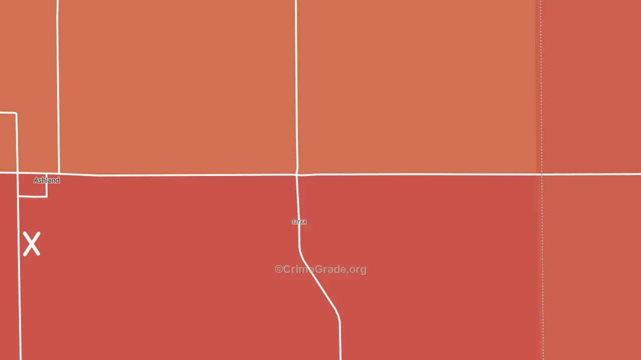 Sitka, KS Map of Murder Rates
