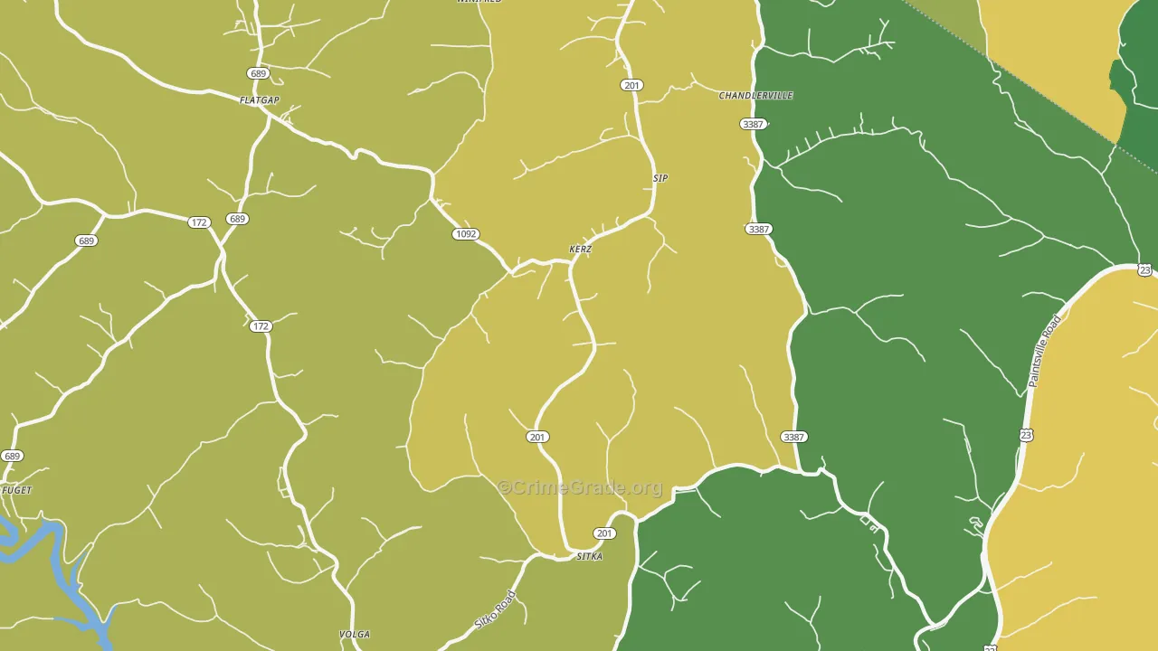 Sitka, KY Map of Murder Rates