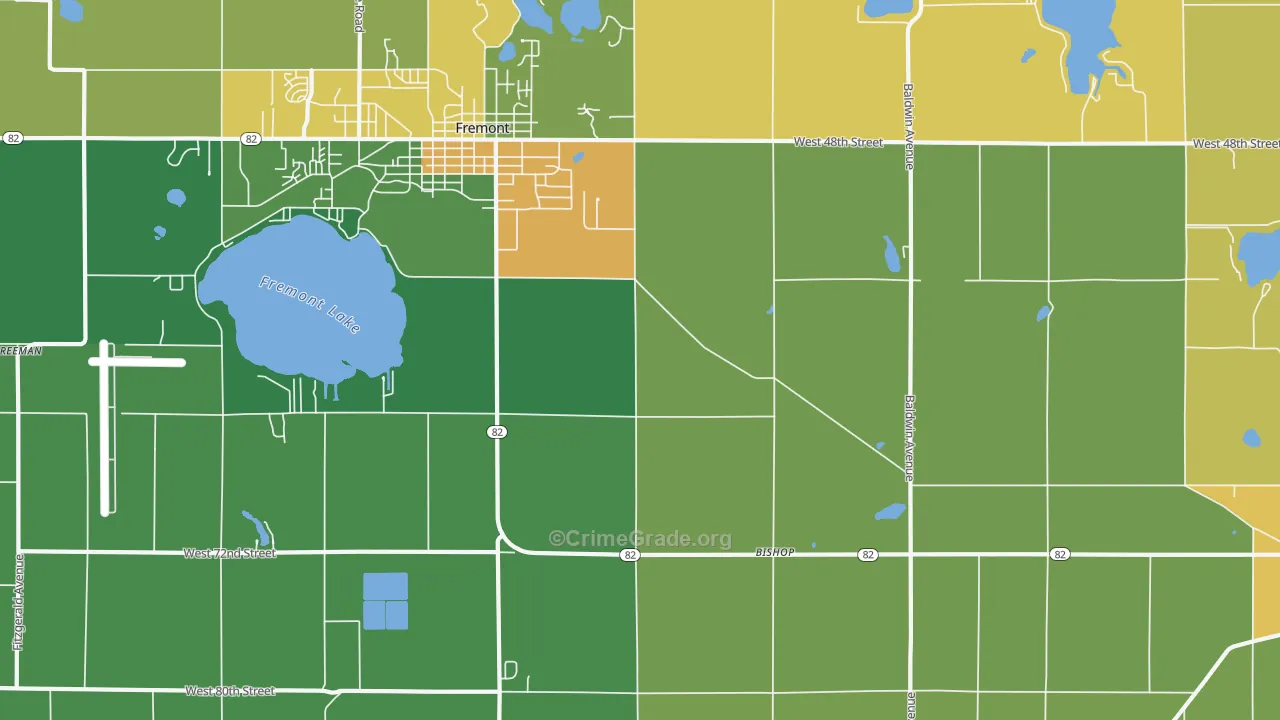Sitka, MI Map of Murder Rates