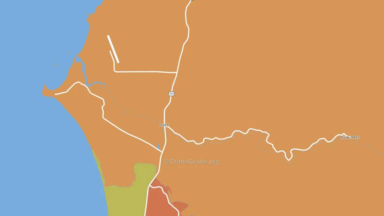 Sixes, OR Map of Murder Rates