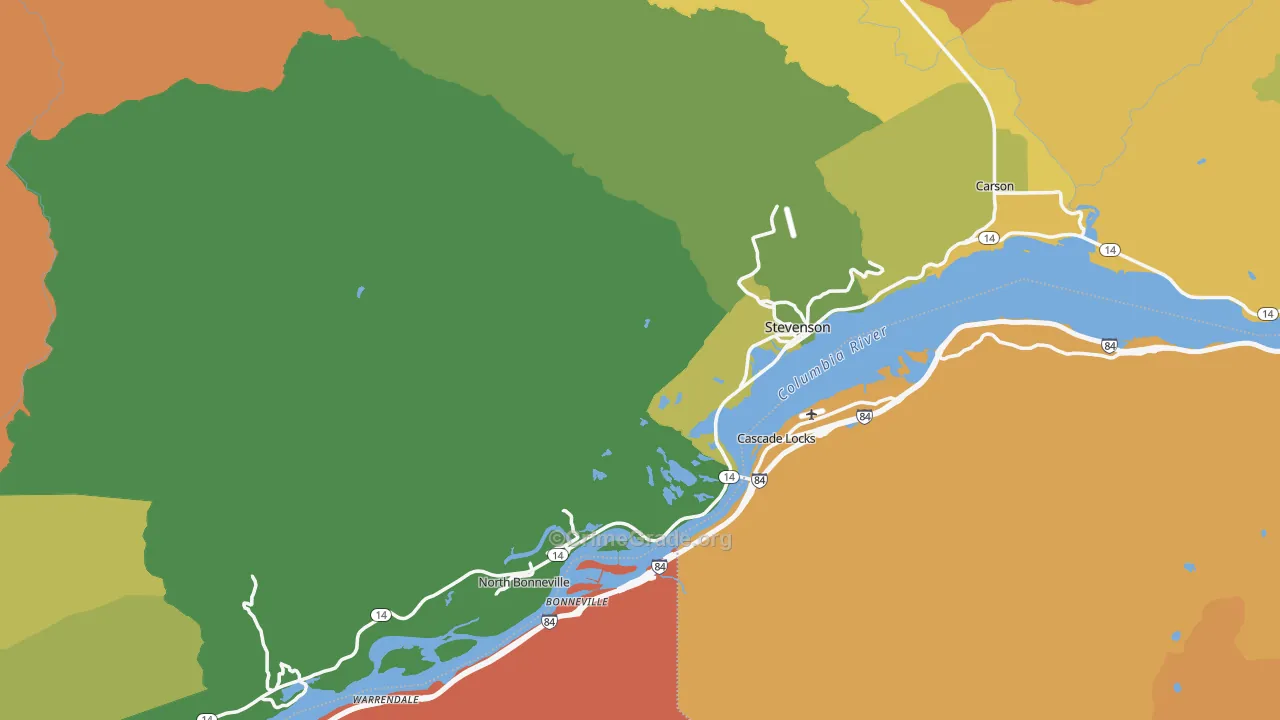 Skamania County, WA Map of Murder Rates