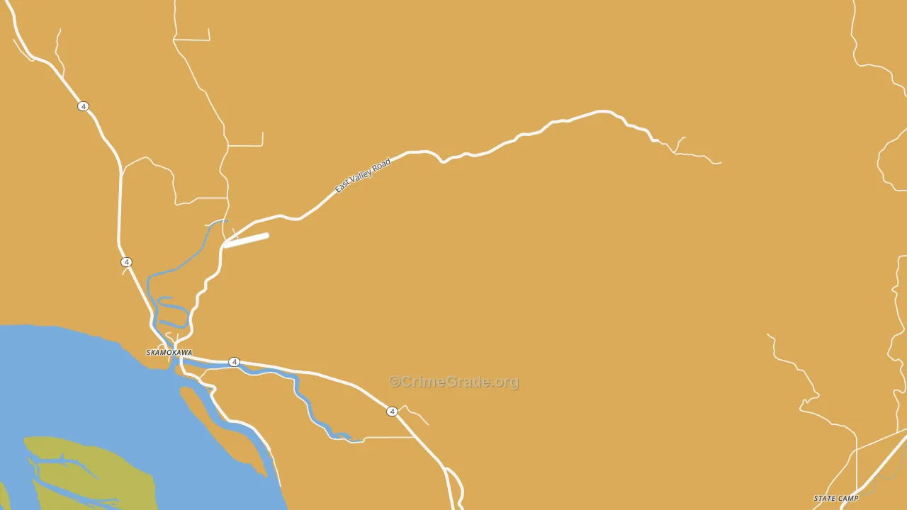 Skamokawa Valley, WA Map of Murder Rates