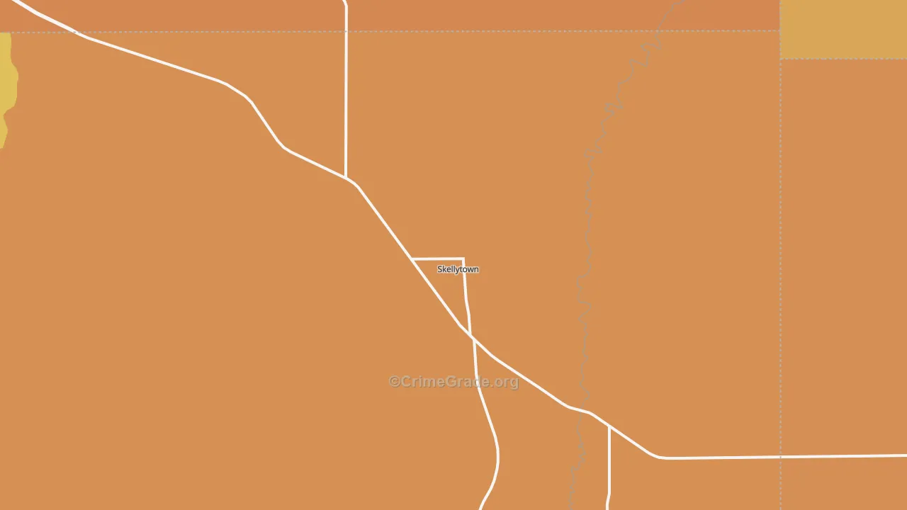 Skellytown, TX Map of Murder Rates