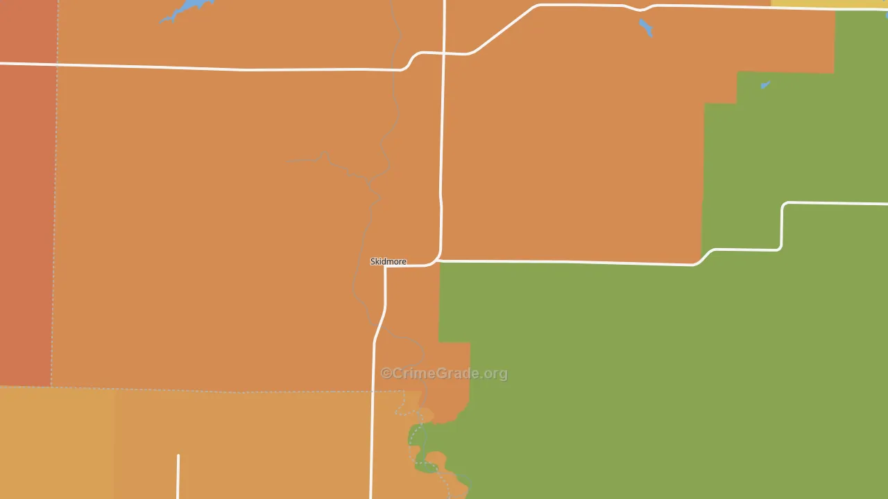 Skidmore, MO Map of Murder Rates
