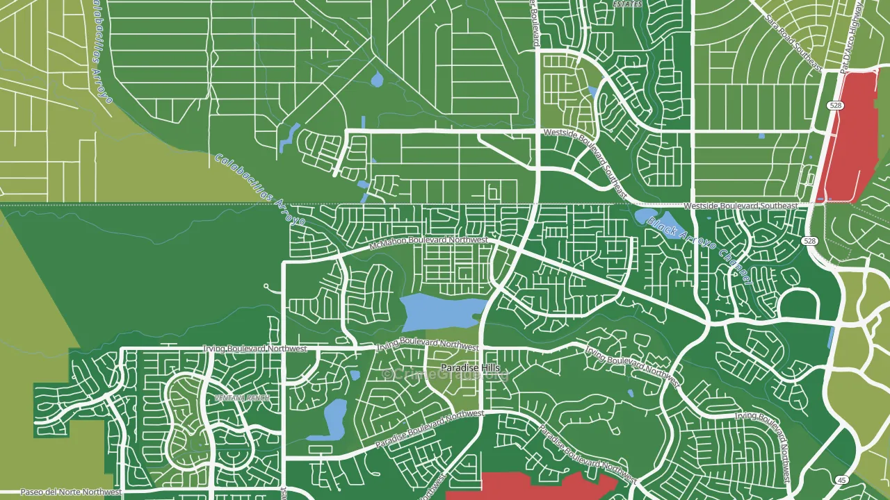 Skies West, Albuquerque, NM Map of Murder Rates