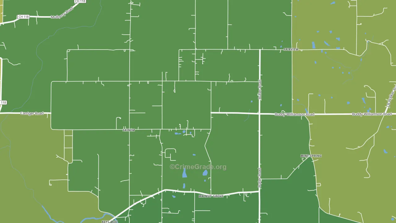 Skinem, AL Map of Murder Rates