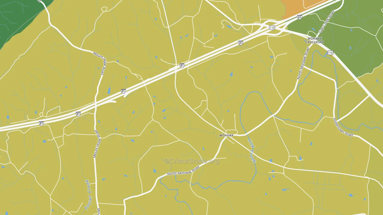 Skinner Crossroad, TN Map of Murder Rates
