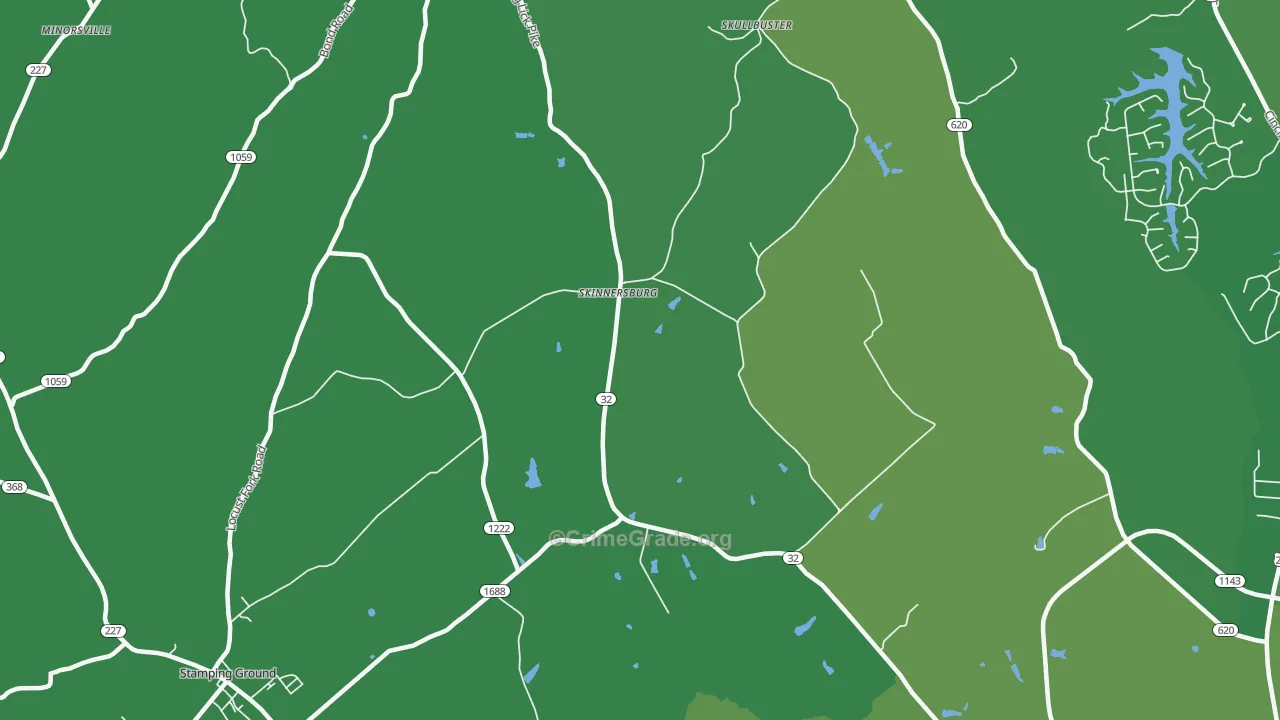 Skinnersburg, KY Map of Murder Rates