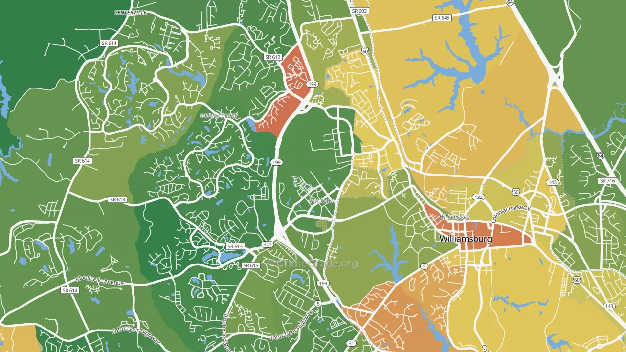 Skipwith Farms, VA Map of Murder Rates