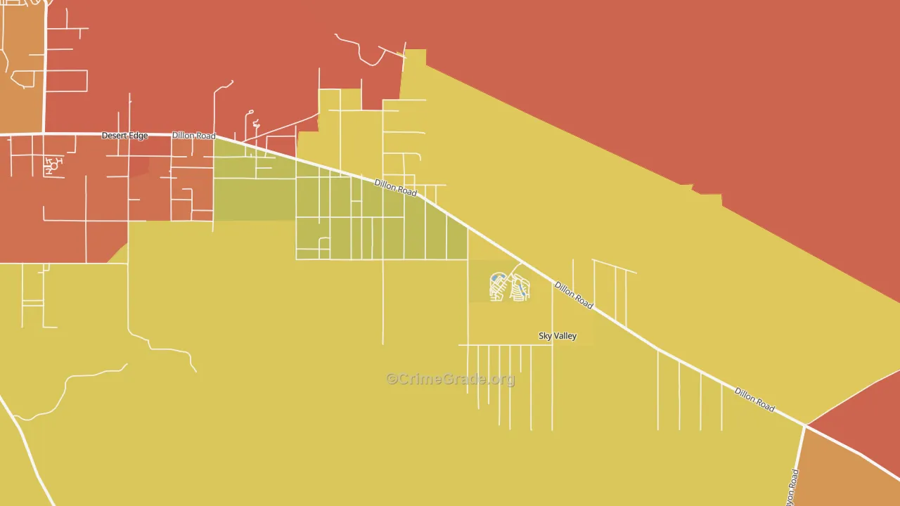 Sky Valley, CA Map of Murder Rates
