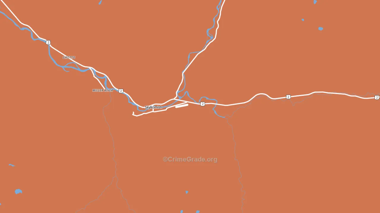 Skykomish, WA Map of Murder Rates
