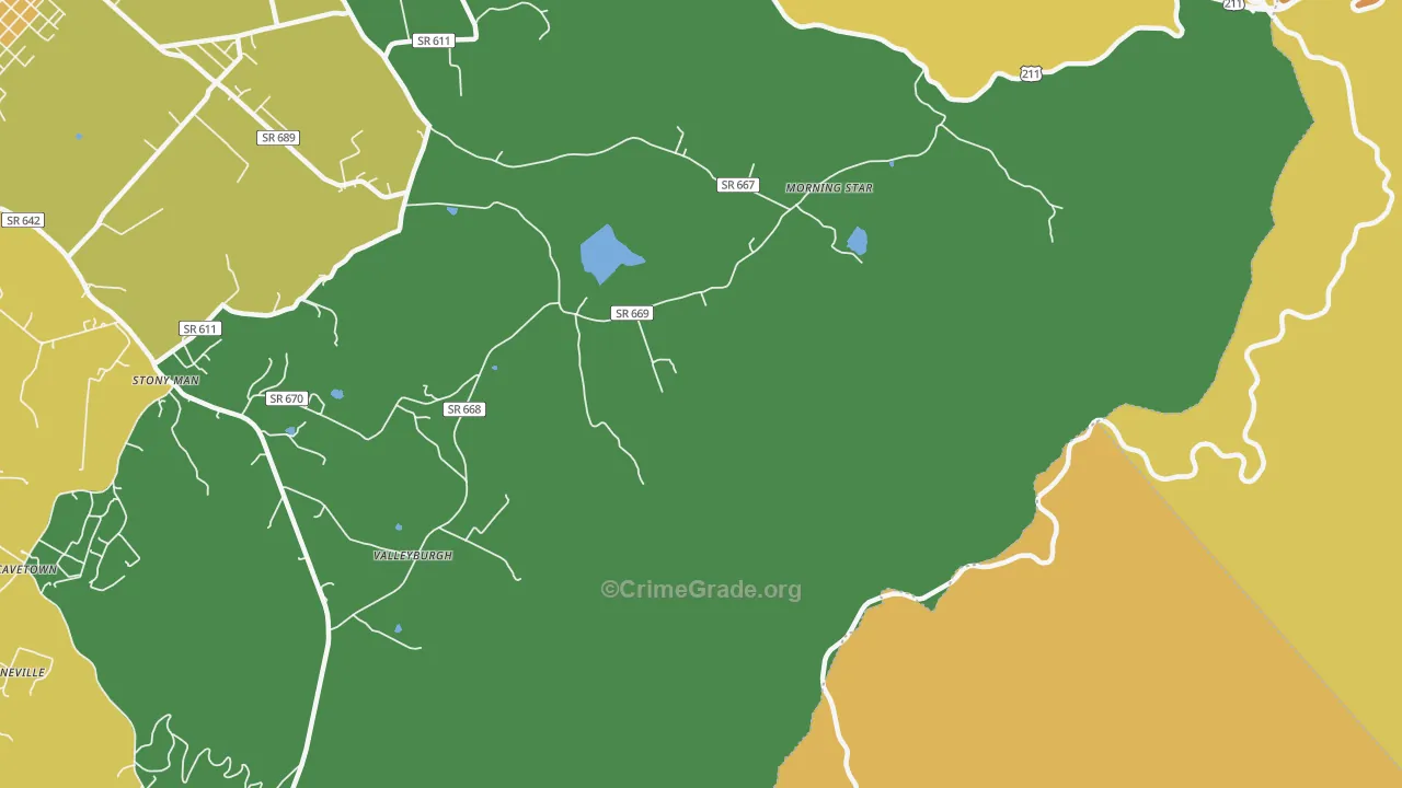 Skyland, VA Map of Murder Rates