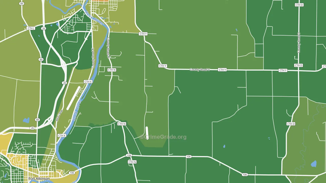 Slabtown, WI Map of Murder Rates