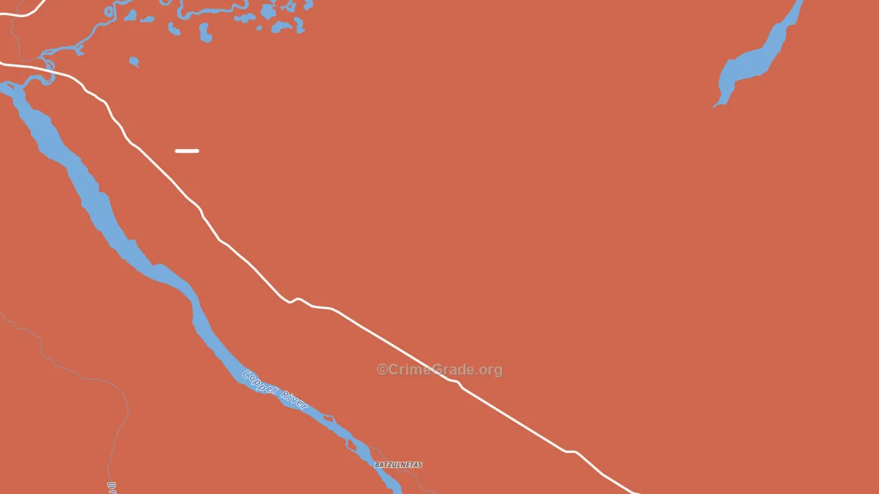 Slana, AK Map of Murder Rates