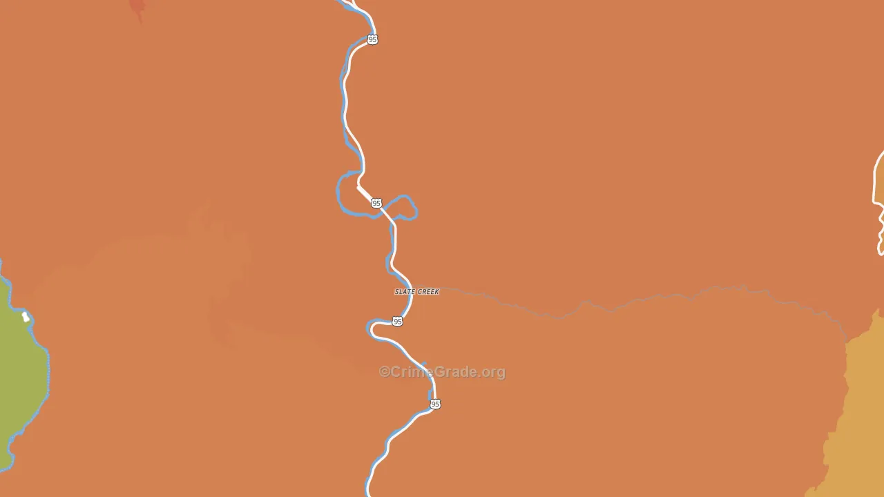 Slate Creek, ID Map of Murder Rates