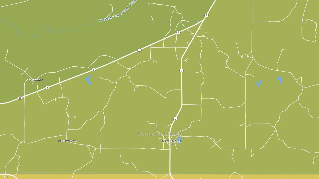 Slate Spring, MS Map of Murder Rates