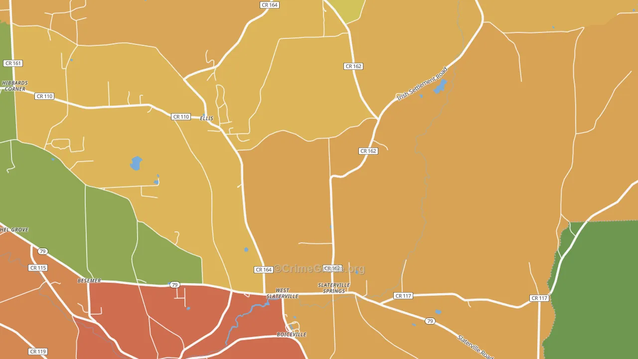 Slaterville Springs, NY Map of Murder Rates