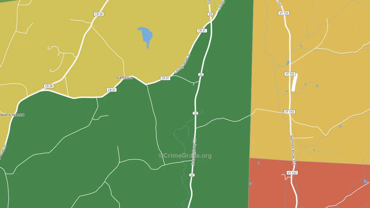 Slateville, NY Map of Murder Rates