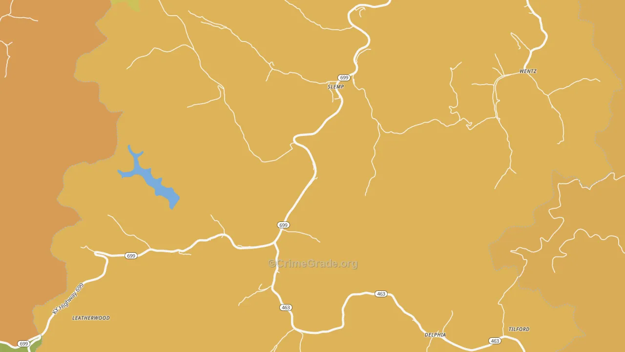 Slemp, KY Map of Murder Rates
