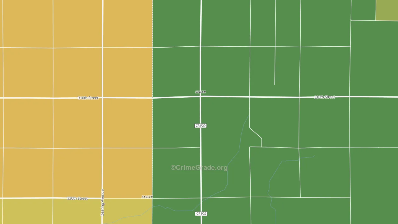 Slifer, IA Map of Murder Rates